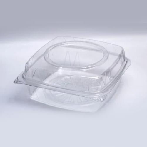 علب بلاستيك مربعة شفافة 100 حبة كرتون