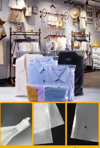 اكياس تغليف ملابس بسحاب بعدة مقاسات