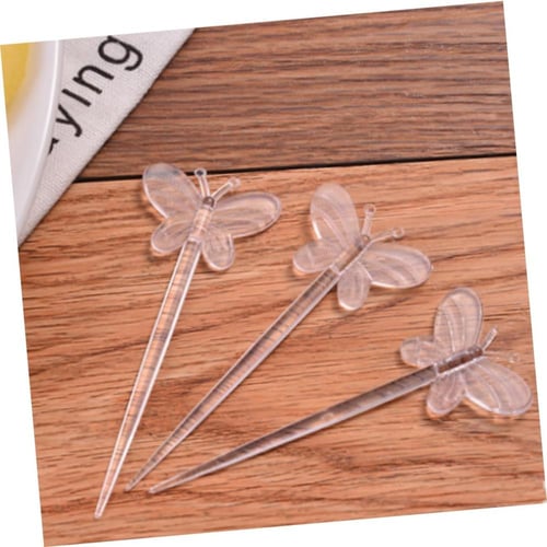 تغريسات شفافة لتزيين المشروبات والحلويات على شكل ف...