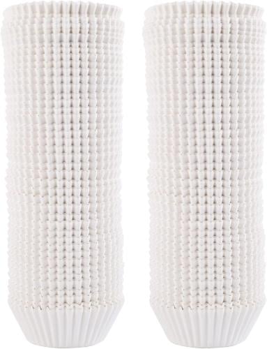 ورق كب كيك أبيض صغير - 800 قطعة