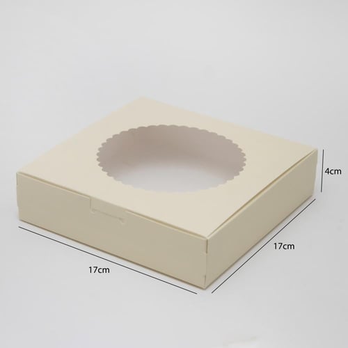 علب ورقية بنافذة شفافة