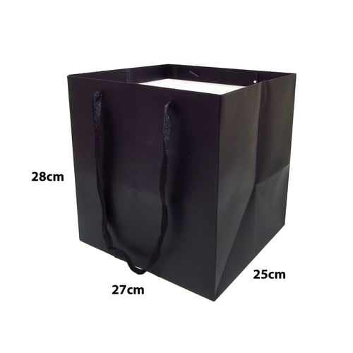 أكياس ورقية فاخرة مربعة بعدة الوان 25*27*28سم