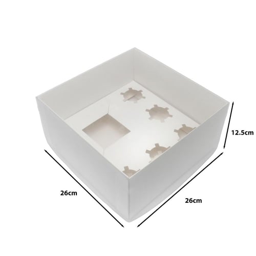 علبة ورقية للتورتة والكب كيك