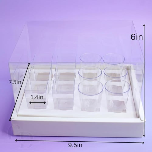 علب حلى شفافة مع مقسم داخلي