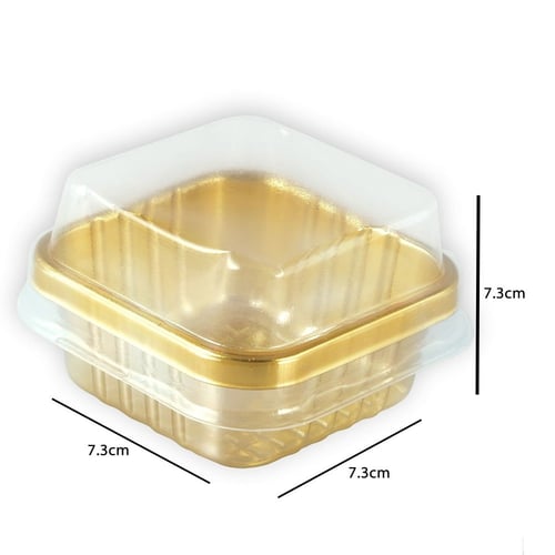 علب توزيعات ذهبيه مع غطاء شفاف