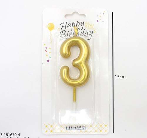 شموع ارقام ذهبي بعدة اشكال