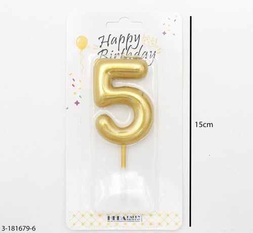 شموع ارقام ذهبي بعدة اشكال