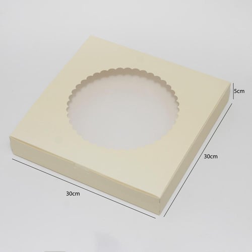 علب ورقية بنافذة شفافة