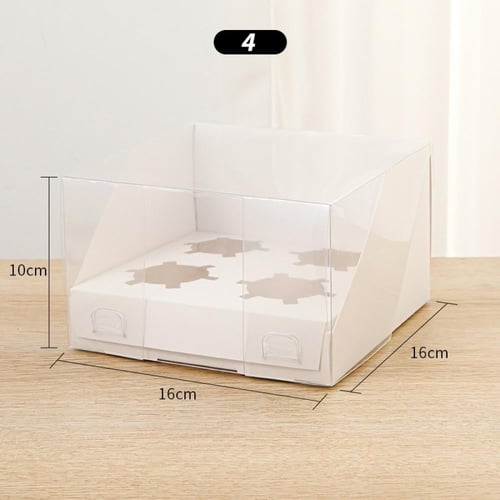 علب كب كيك مع غطاء شفاف