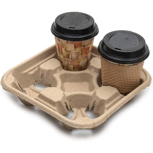 حامل اكواب 4 فتحات كرتون