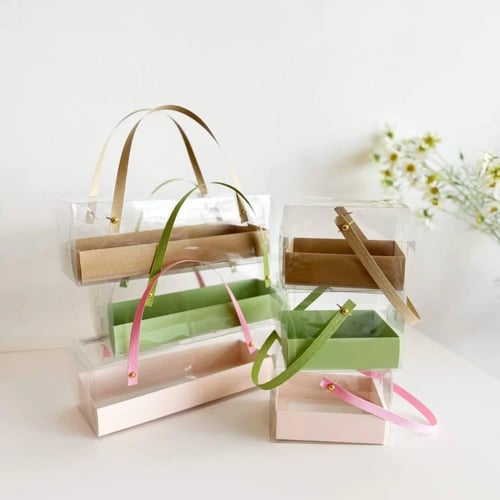 علب بلاستيك 28*11*10 بيد بعدة الوان