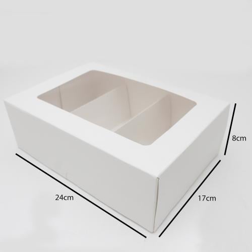 علب كيك ورقية مقسمة