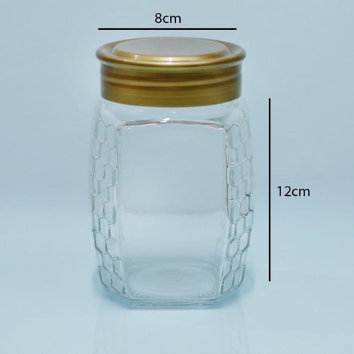 برطمان زجاجي مزخرف بخلايا نحل