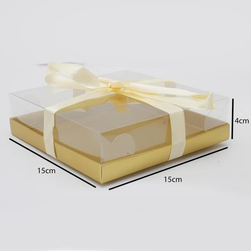 علب توزيعات شفافة