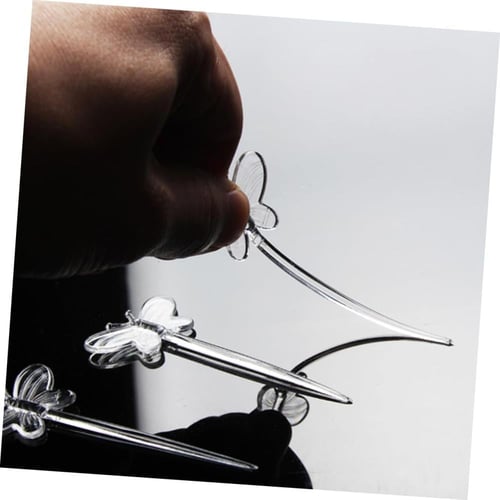 تغريسات شفافة لتزيين المشروبات والحلويات على شكل ف...