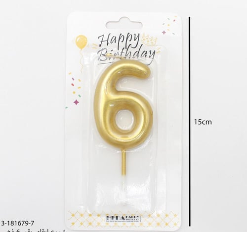 شموع ارقام ذهبي بعدة اشكال