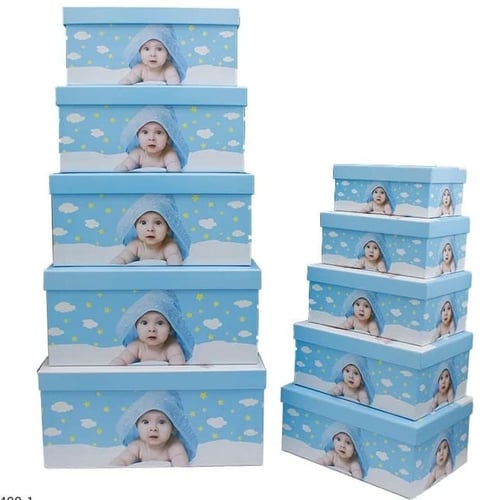 طقم علب هدايا عيد ميلاد ( 10 قطع )