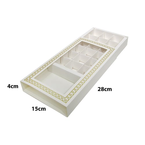 علب حلويات ورقية 18 مقسم بعدة الوان