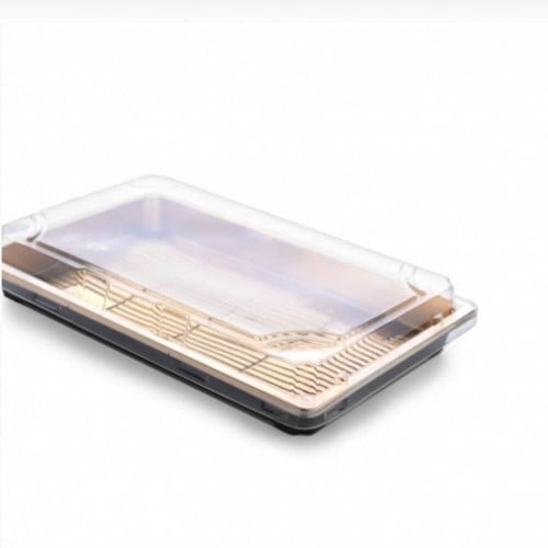 علب بلاستيك ذهبي بغطاء