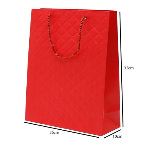 اكياس ورقية محفورة بعدة الوان 26*10*32سم