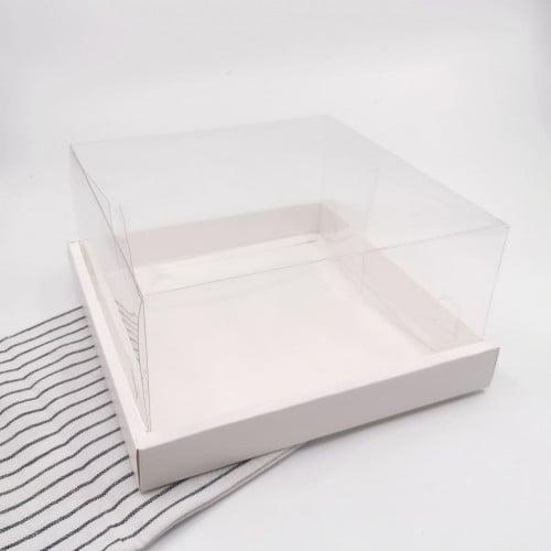 بوكس كيك بلاستيك شفاف بعدة مقاسات و الوان