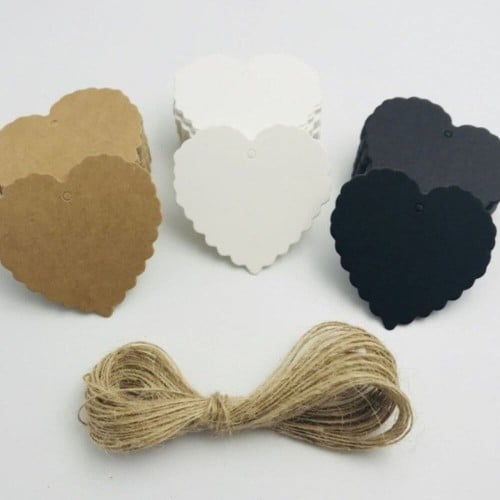 كروت تعليق على شكل قلب