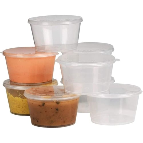 علب صوص شفافة بغطاء متصل