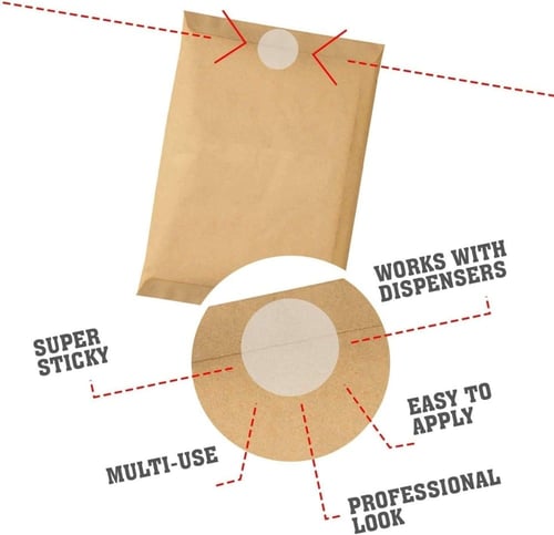 لواصق تغليف شفاف بمقاسين 2.50و 3.5 سم