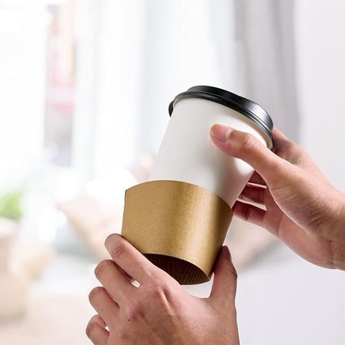 حزام ورقي للأكواب الورقية قابل للطباعة