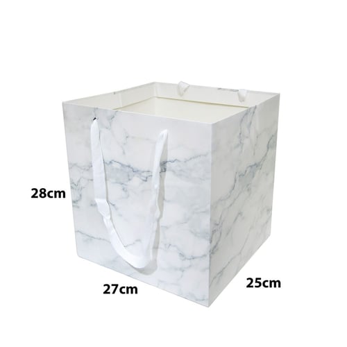 أكياس ورقية فاخرة مربعة بعدة الوان 25*27*28سم