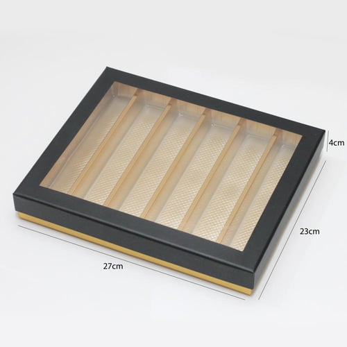 علب شوكولاتة فاخرة 6 قطعة بنافذة شفافة