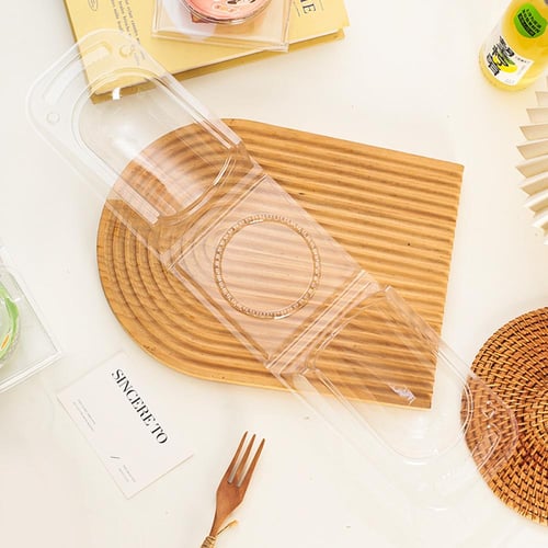 حافظة كيك ميني شفافة بقبضة حمل