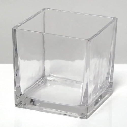 فازات زجاجية مربع 10*10 سادة