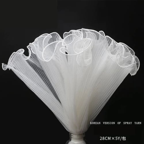 تغليف ورد قماش ابيض