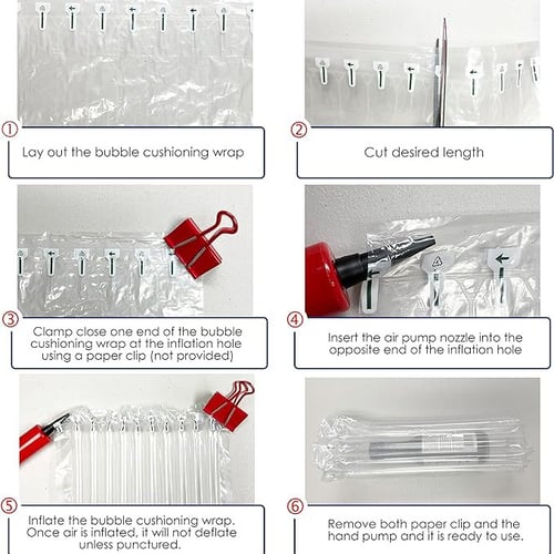 رول تغليف وحماية قابل للنفخ بعدة مقاسات