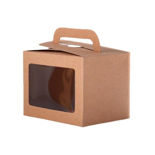 علب توزيعات بمقبض ونافذة شفافة