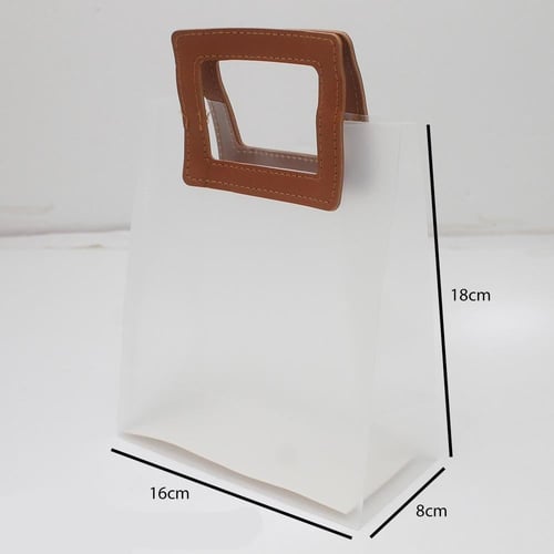 اكياس بلاستيك ثلجية بقبضة جلد مربعة بعدة الوان مقا...