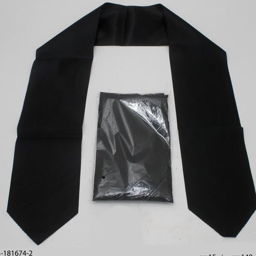 وشاح تخرج ساده ابيض و اسود قابل للطباعة بعدة مقاسا...