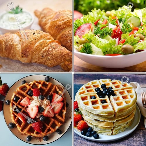 تغريسات شفافة لتزيين المشروبات والحلويات على شكل ق...