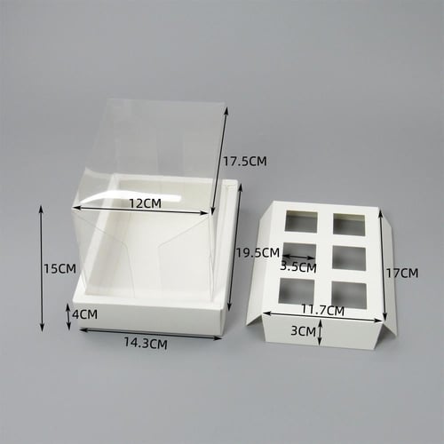 علب حلى شفافة مع مقسم داخلي