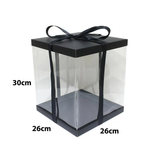 بوكسات كيك ورقية فاخرة شفافة