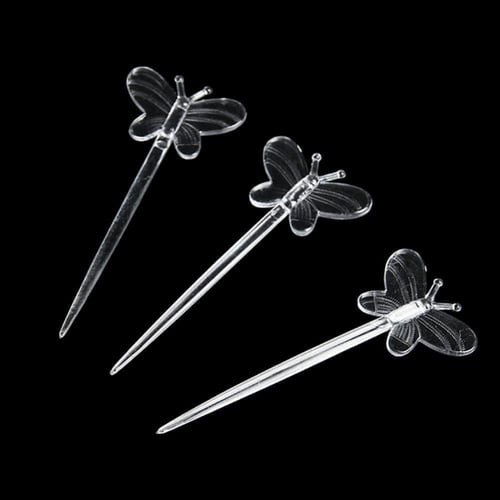 تغريسات شفافة لتزيين المشروبات والحلويات على شكل ف...