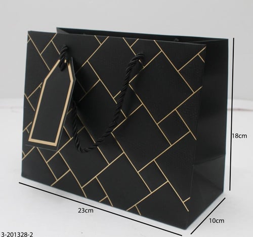 اكياس ورقية محفورة 23*10*18 بعدة الوان