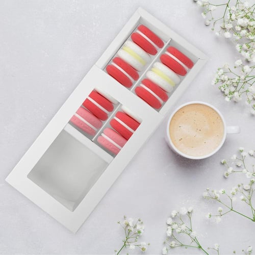 علب كيك ورقية 20*12*6.5 سم مقسم ثنائي