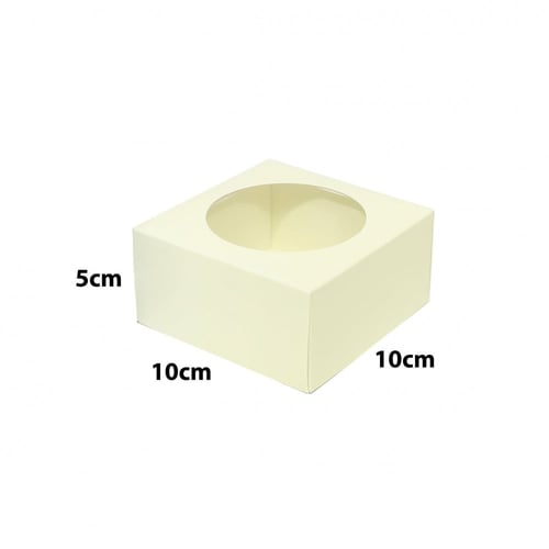 علب ورقية بنافذة شفافة بعدة الوان