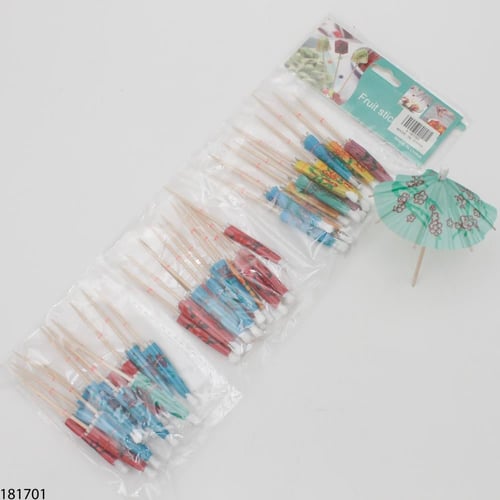 تغريسات خشبية مظلة لتزيين الحلا و للمشروبات