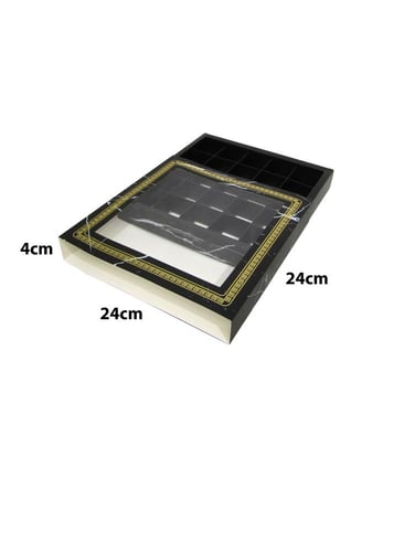 علب شوكولاته ورقية سحاب مقسمة ( 25فتحة) بعدة الوان