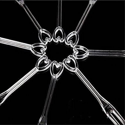 تغريسات شفافة لتزيين المشروبات والحلويات على شكل ق...