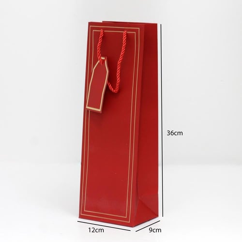 كيس هدايا طويل بإطار ذهبي