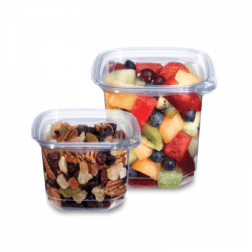 علب حلويات وسلطة مربعة بعدة مقاسات